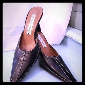 Donald J. Pliner Black Leather Heels